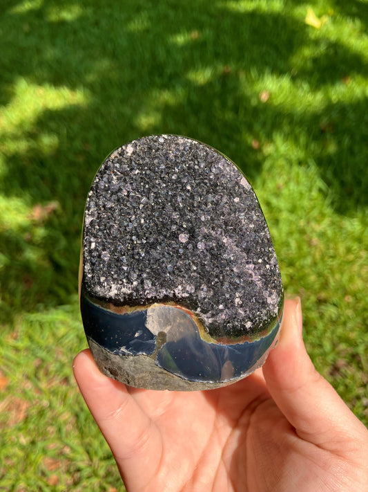 Black Amethyst Cut Base