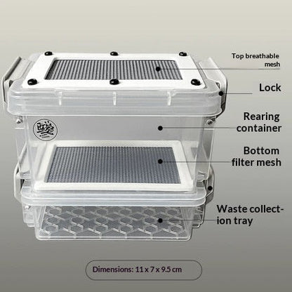 Mini Self-Sifting Mealworm & Feeder Insect Box