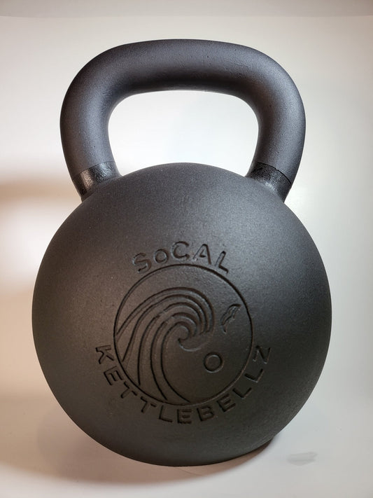 48 kg (106 lb) Powder-Coated Cast-Iron Kettlebell – Black | SoCal Kettlebellz
