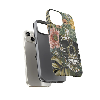 Floral Skull Tough Phone Case