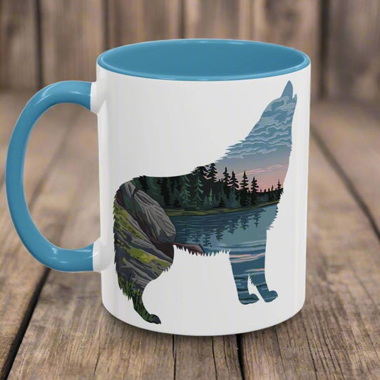 Voyageurs National Park Accent Coffee Mug 11oz 15oz Minnesota Wolf