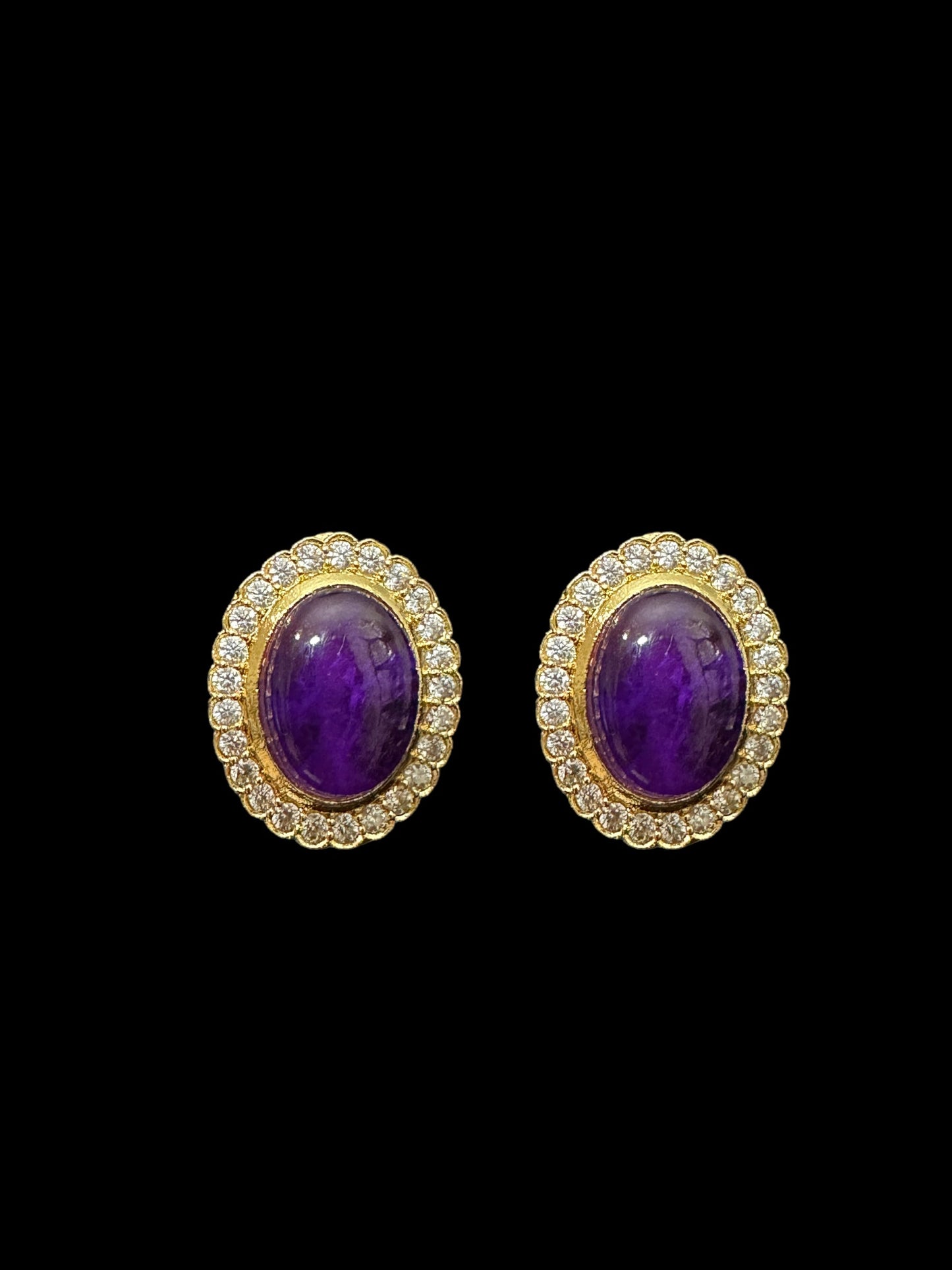 C339A gold plated Cz choker in purple ( READY TO SHIP )