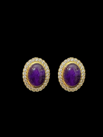 C339A gold plated Cz choker in purple ( READY TO SHIP )