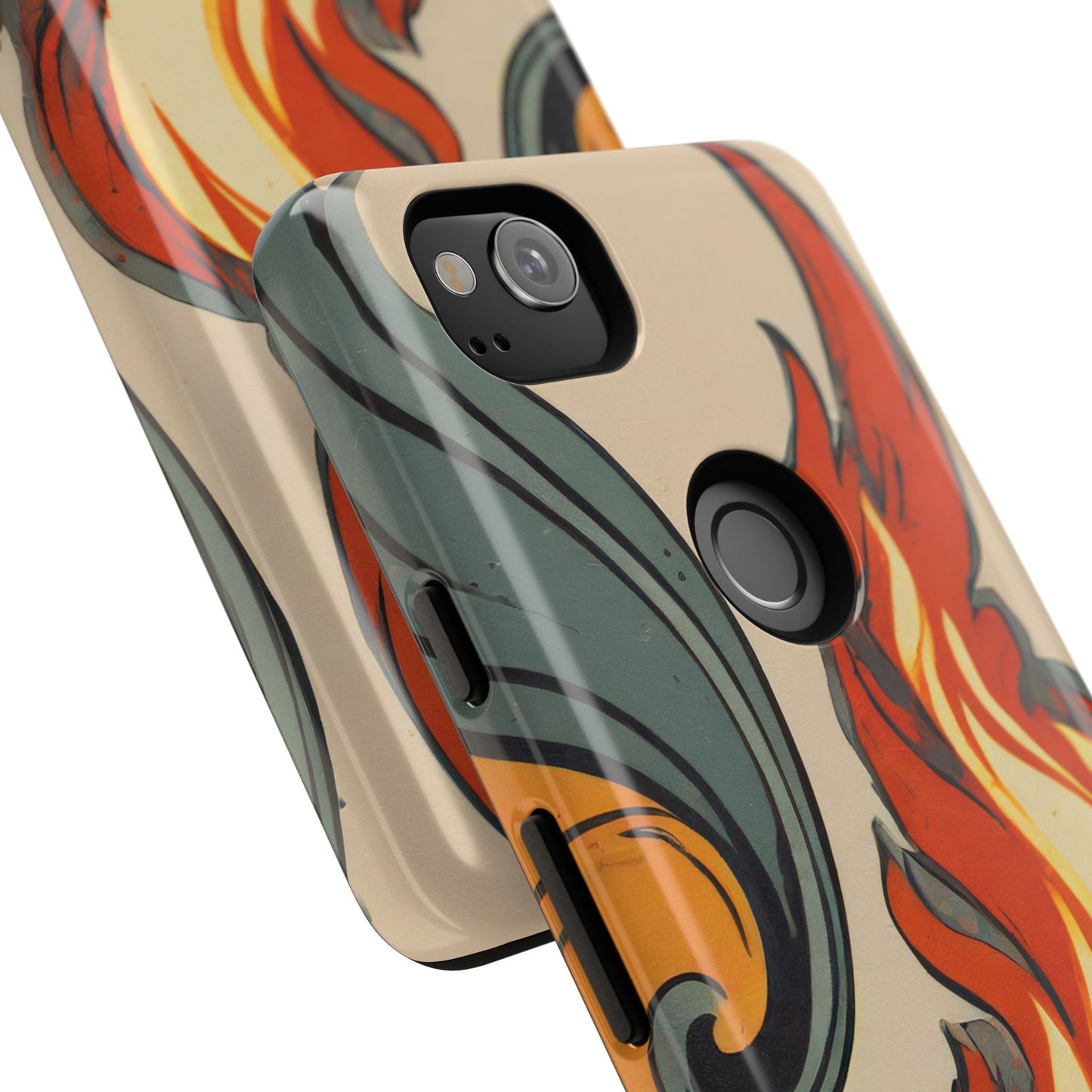 Artistic Flames Abstract Tough Phone Case