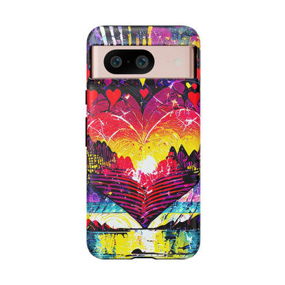 Vibrant Heart Sunset Tough Phone Case