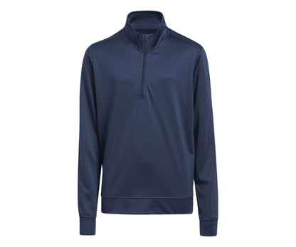 adidas Boy's Golf HEATHER QUARTER ZIP PULLOVER  - Navy