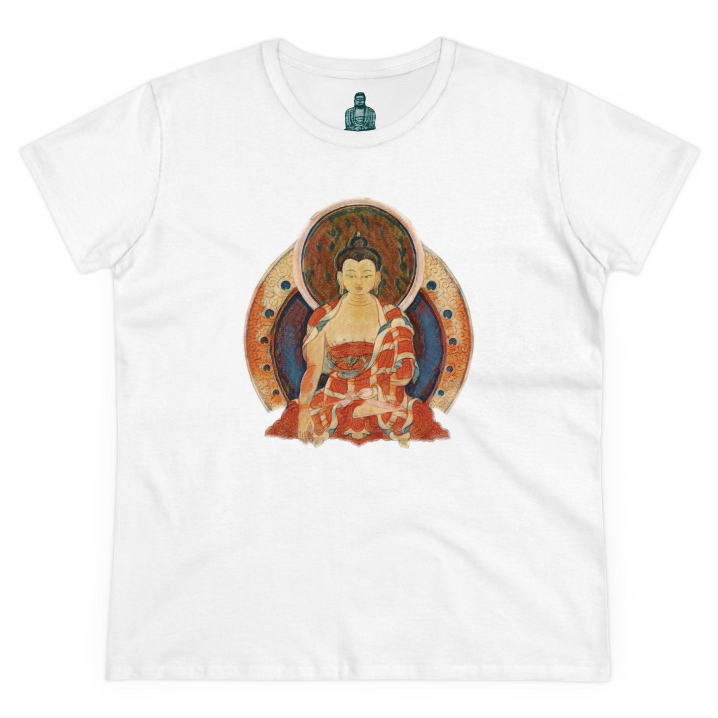Buddha Gouache Print Women's Cotton Tee