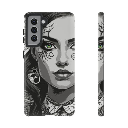 Green Eyed Devilish Beauty Tough Phone Case