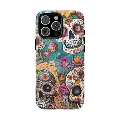 Vibrant Sugar Skull Tough Phone Case