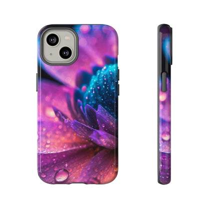 Vibrant Blue And Purple Flower Tough Phone Case