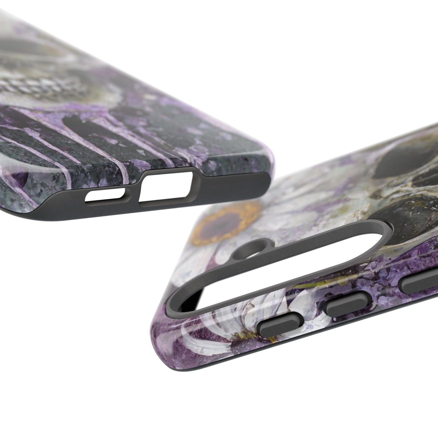 Plum Skull and Daisy Tough Phone Case