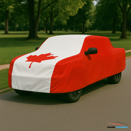 Canada Flag Design Car Cover | Premium Indoor or Outdoor Protection | HeroCovers