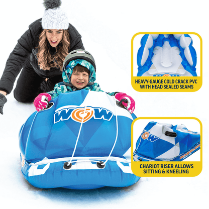 WOW Sports Snow Tube Bobsled for Kids and Adults