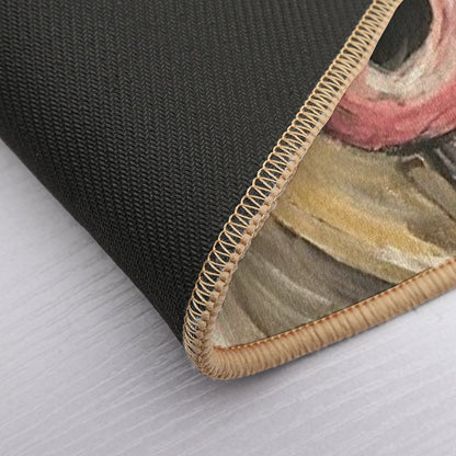 Cute Pig with Glasses Art Bath Mat