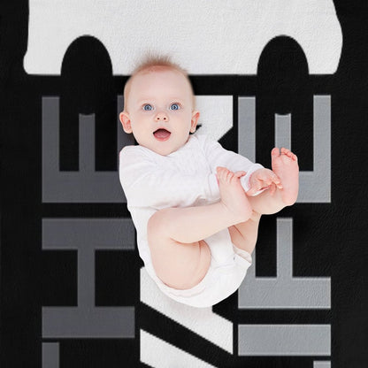 The Van Life Logo  Greyscale Throw Blanket