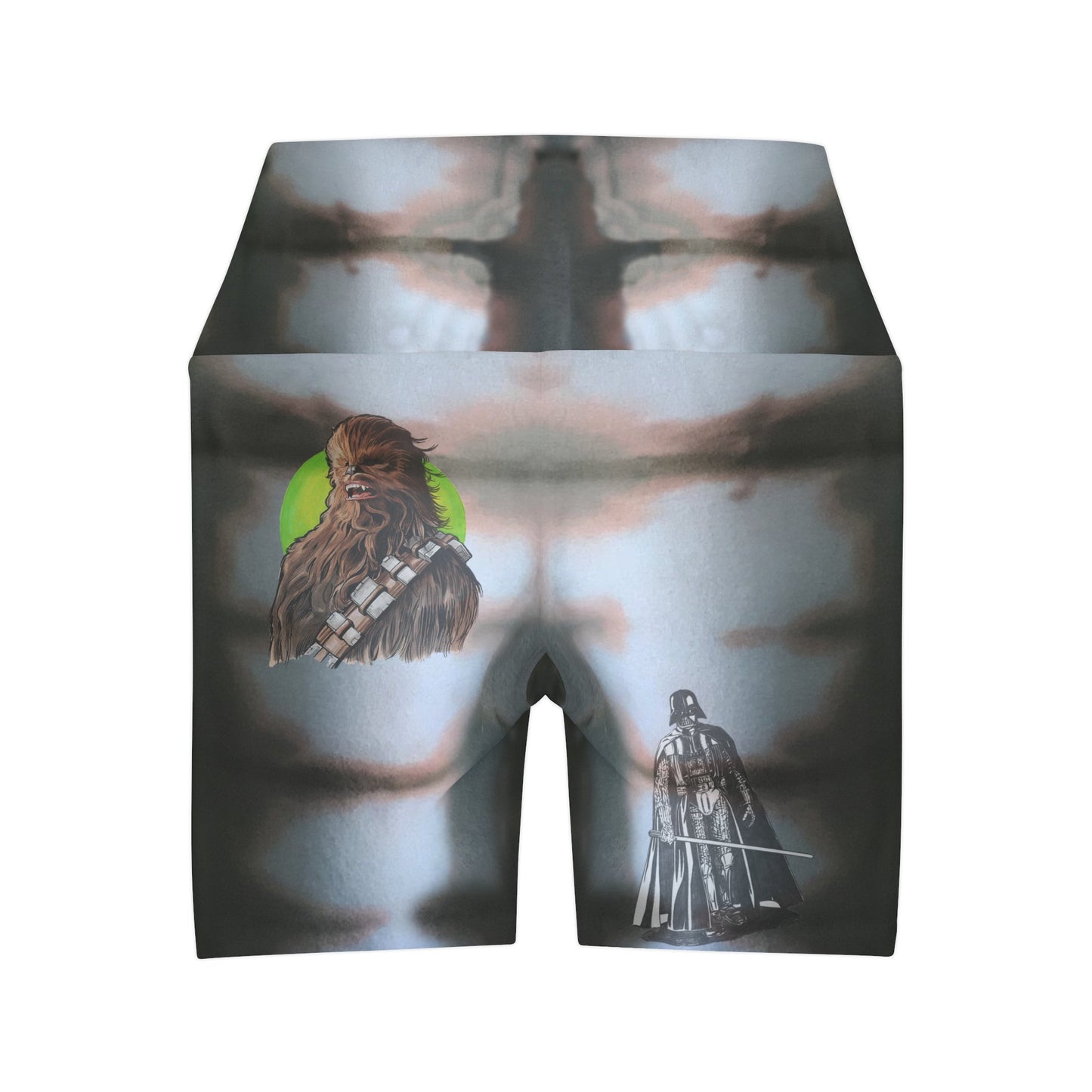 Darth Vader High Waisted Yoga Shorts