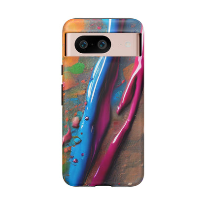 Colorful Artistic Paint Splatter Tough Phone Case