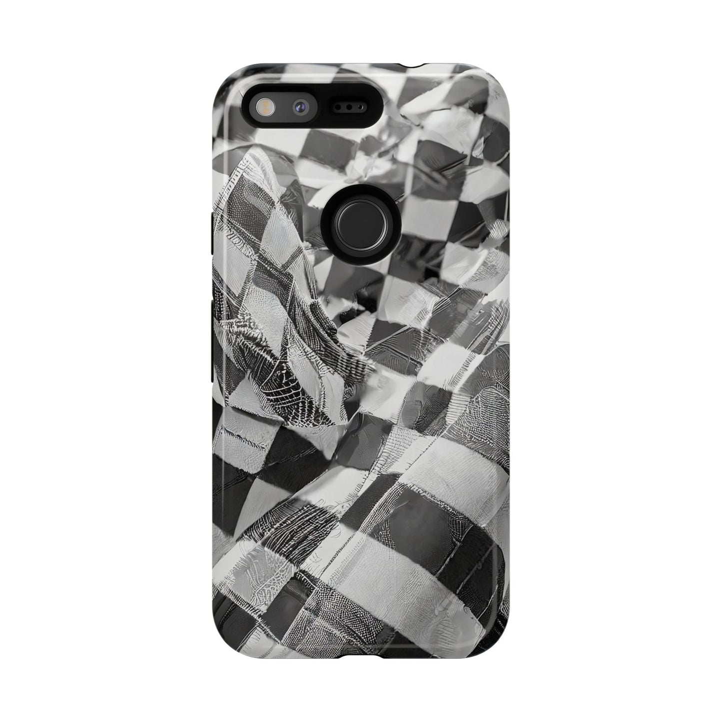 Abstract Checker Print Tough Phone Case