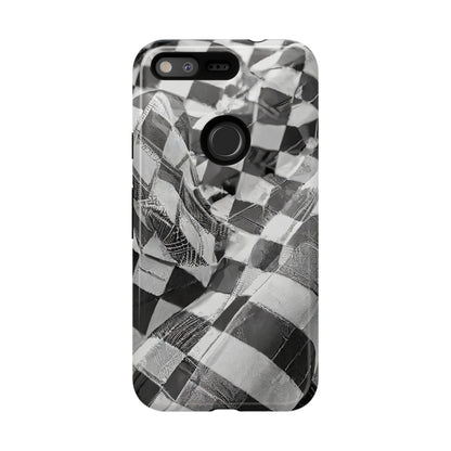 Abstract Checker Print Tough Phone Case