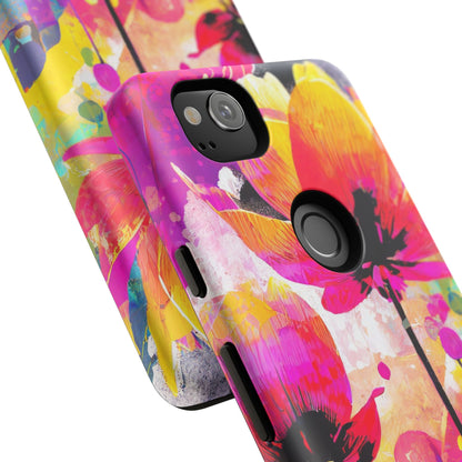 Neon Floral Tough Phone Case