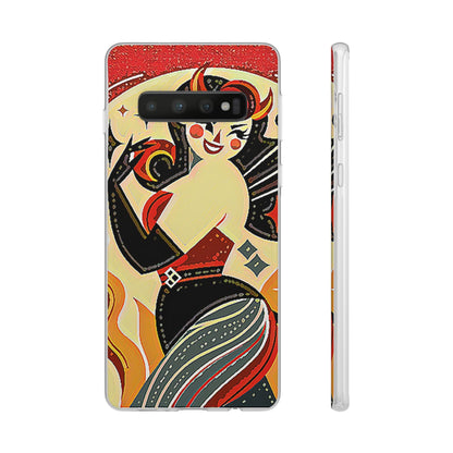 Red & Black Female Devil Flexi Phone Case