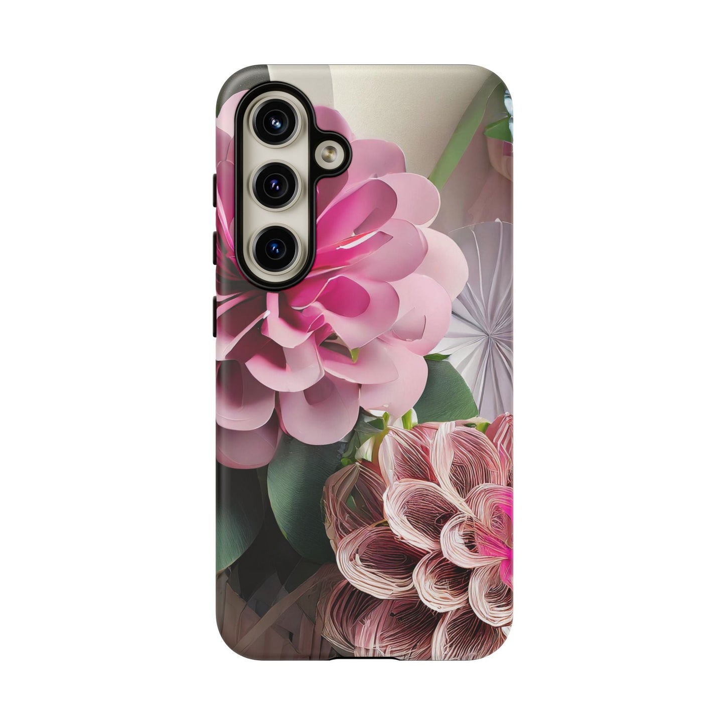 Elegant Paper Flowers Tough Phone Case