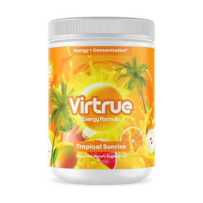 Tropical Sunrise Pre-Workout Energy Powder + Focus Boost & Hydration | Sugar Free