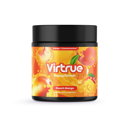 Peach Mango Pre-Workout Energy Powder + Focus Boost & Hydration | Sugar Free
