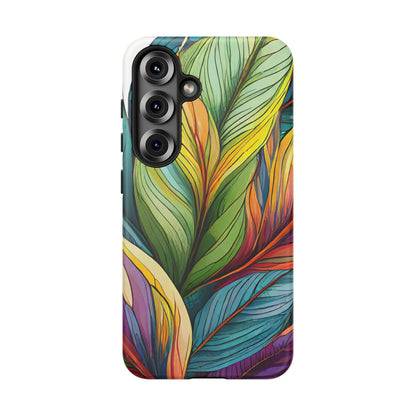 Vibrant Tropical Leaf Tough Phone Case