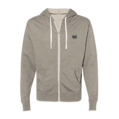 Heathered French Terry Full-Zip Hooded Sweatshirt