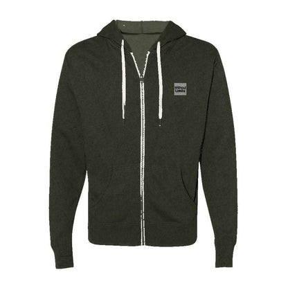 Heathered French Terry Full-Zip Hooded Sweatshirt