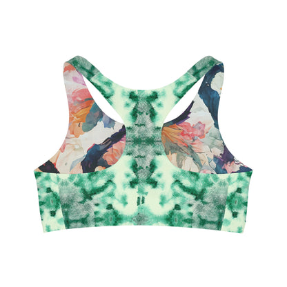 Shibori Lime Sherbert Seamless Sports Bra