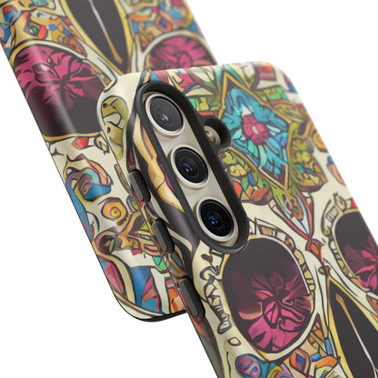 Colorful Sugar Skull Tough Phone Case