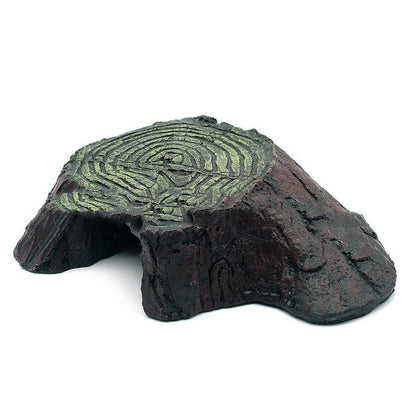 Realistic Resin Tree Stump Hideaway & Basking Platform