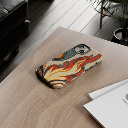 Artistic Flames Abstract Tough Phone Case