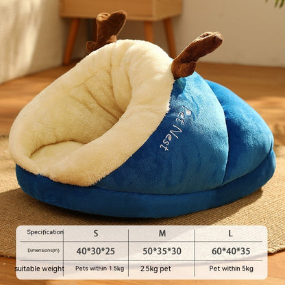Slippers Shape Pet Warm Pet Bed