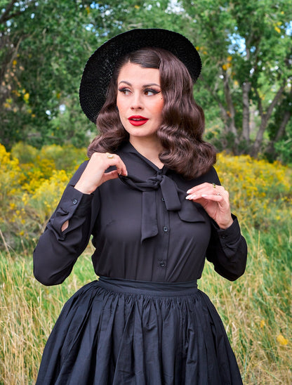 Helen Retro Blouse in Black - Triathlete Store