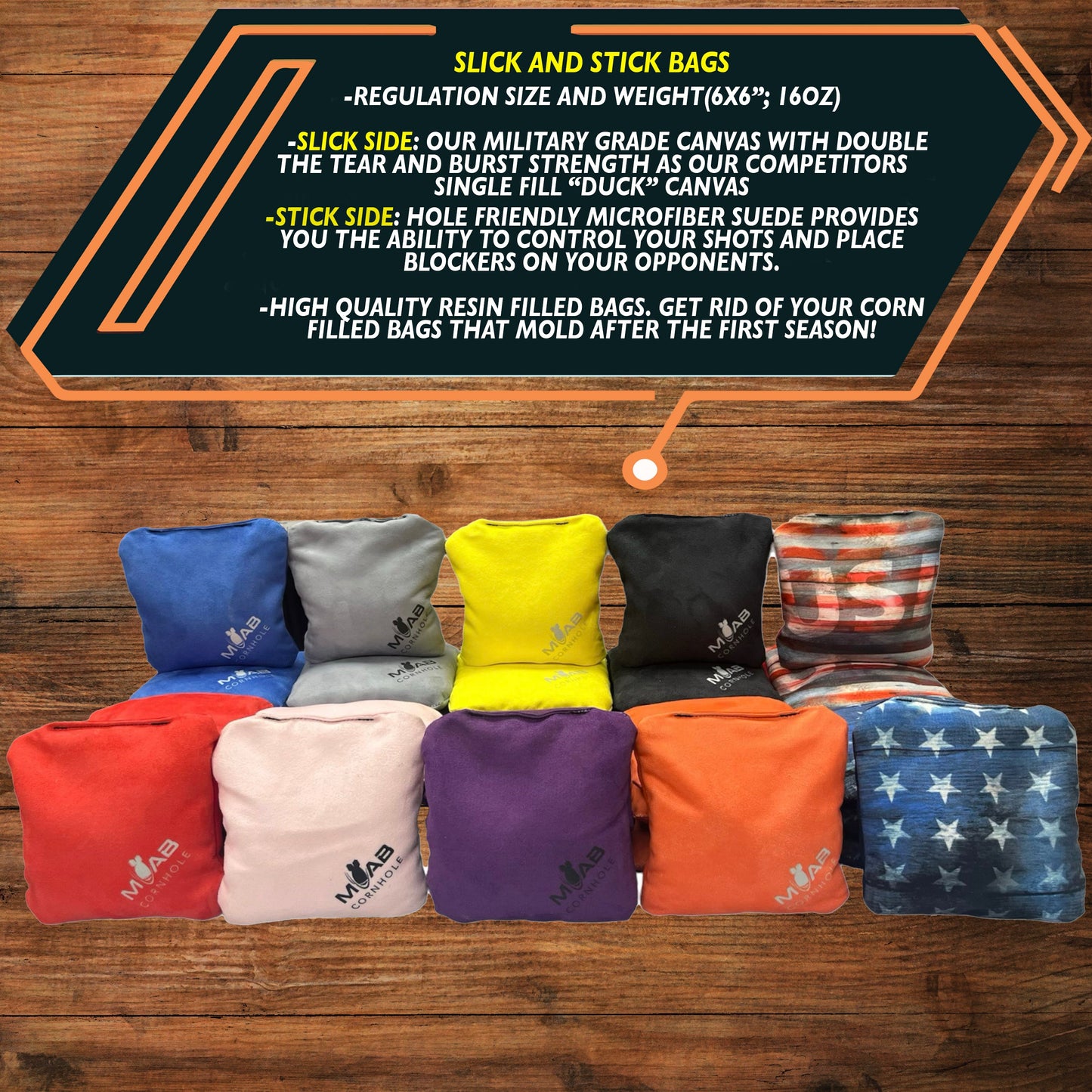 Moab Cornhole Dirty Pro Style Boards - Pro Grade