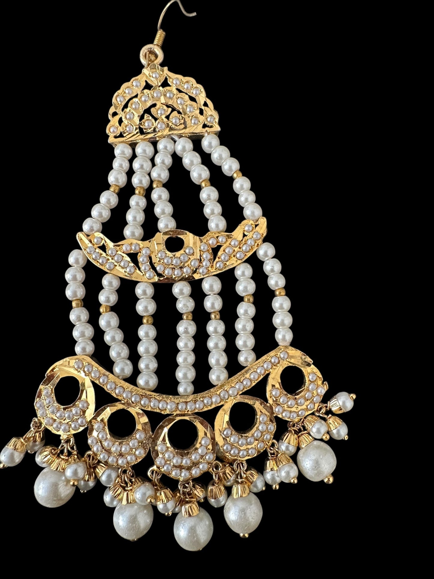 DJHR131 Lamsha pearl jhoomar - Small sized ( READY TO SHIP)