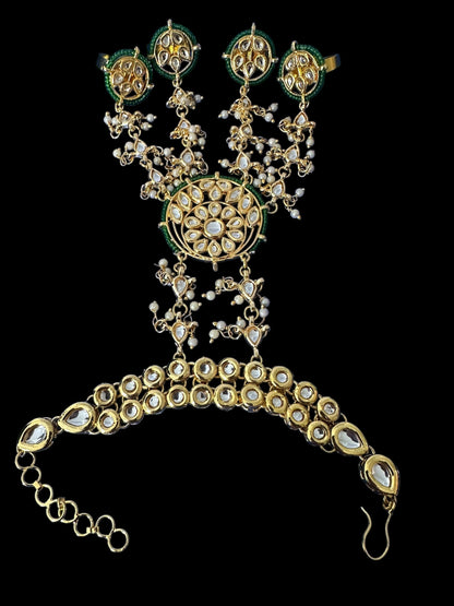 Rimsha kundan haathphool -1 pair ( READY TO SHIP )