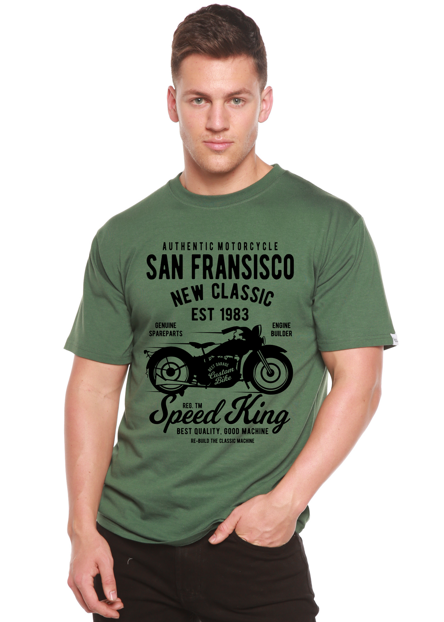 San Fransisco Spun Bamboo® Men's Bamboo Viscose/Organic Cotton Short Sleeve Graphic T-Shirt