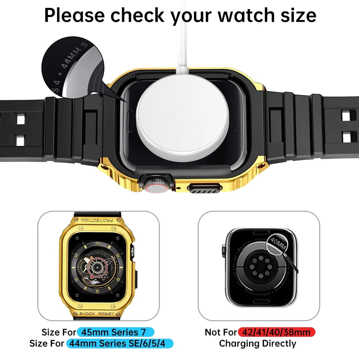 Apple Watch Band+Case 44MM, 45MM, 49MM