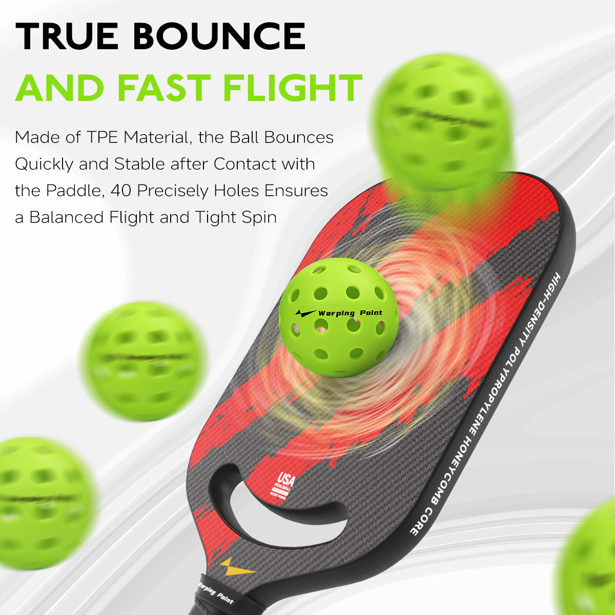 PRACTICE PICKLEBALLS - OUTDOOR - 4 PACK