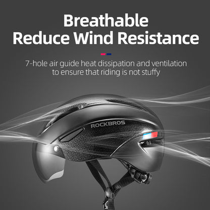 ROCKBROS Ultralight Magnetic Goggles Cycling Helmet