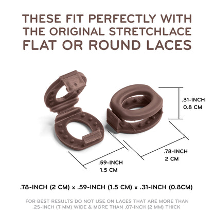 Brown Knot Bow Clip Shoelace Accessory