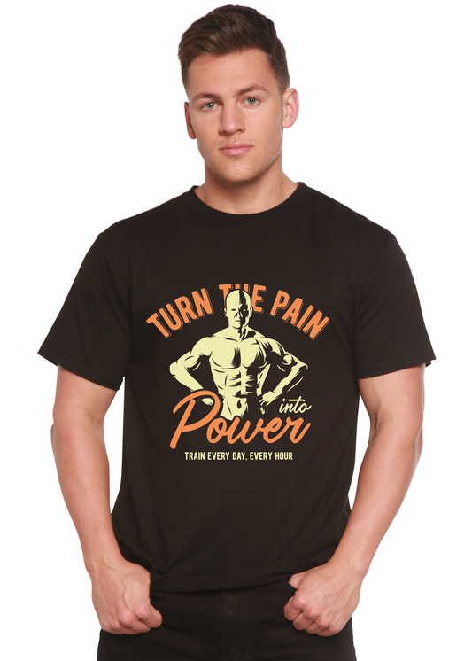 Turn The Pain Men's Bamboo Viscose/Organic Cotton Short Sleeve Graphic T-Shirt