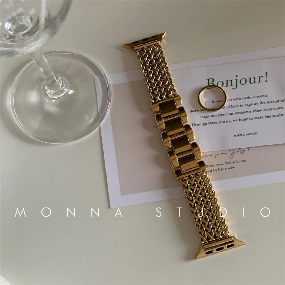 Stainless Steel Apple Watch Strap Series 11/10/9/8/7/6/5/4/ SE / Ultra 1/2/3