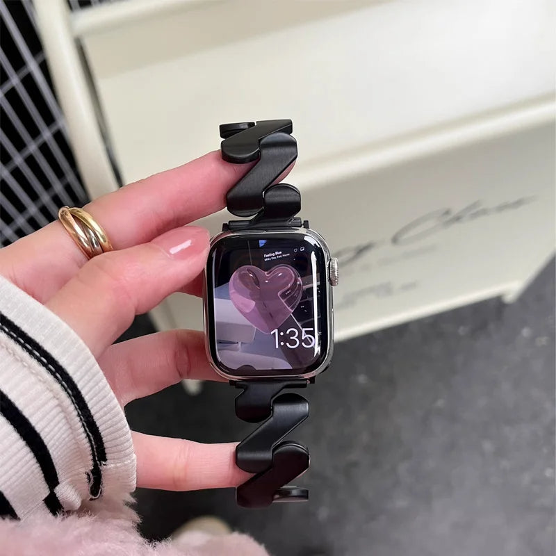 Steel Strap For Apple Watch Band Series 11/10/9/8/7/6/5/4/ SE / Ultra 1/2/3