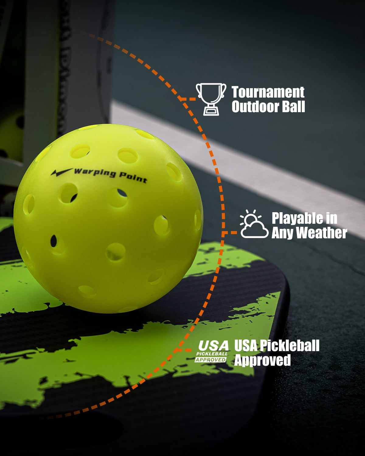ASCENT OUTDOOR TOURNAMENT PICKLEBALLS - 12 PACK