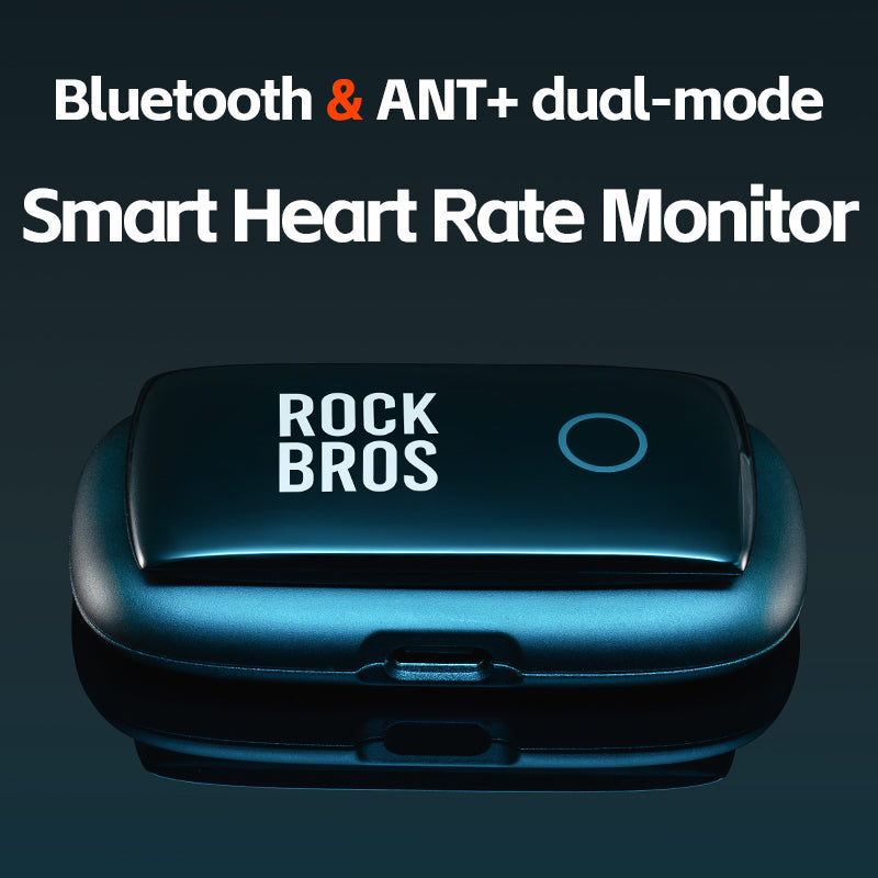 ROCKBROS Waterproof Heart Rate Monitor Chest Strap Rechargeable Bluetooth ANT+ - Triathlete Store
